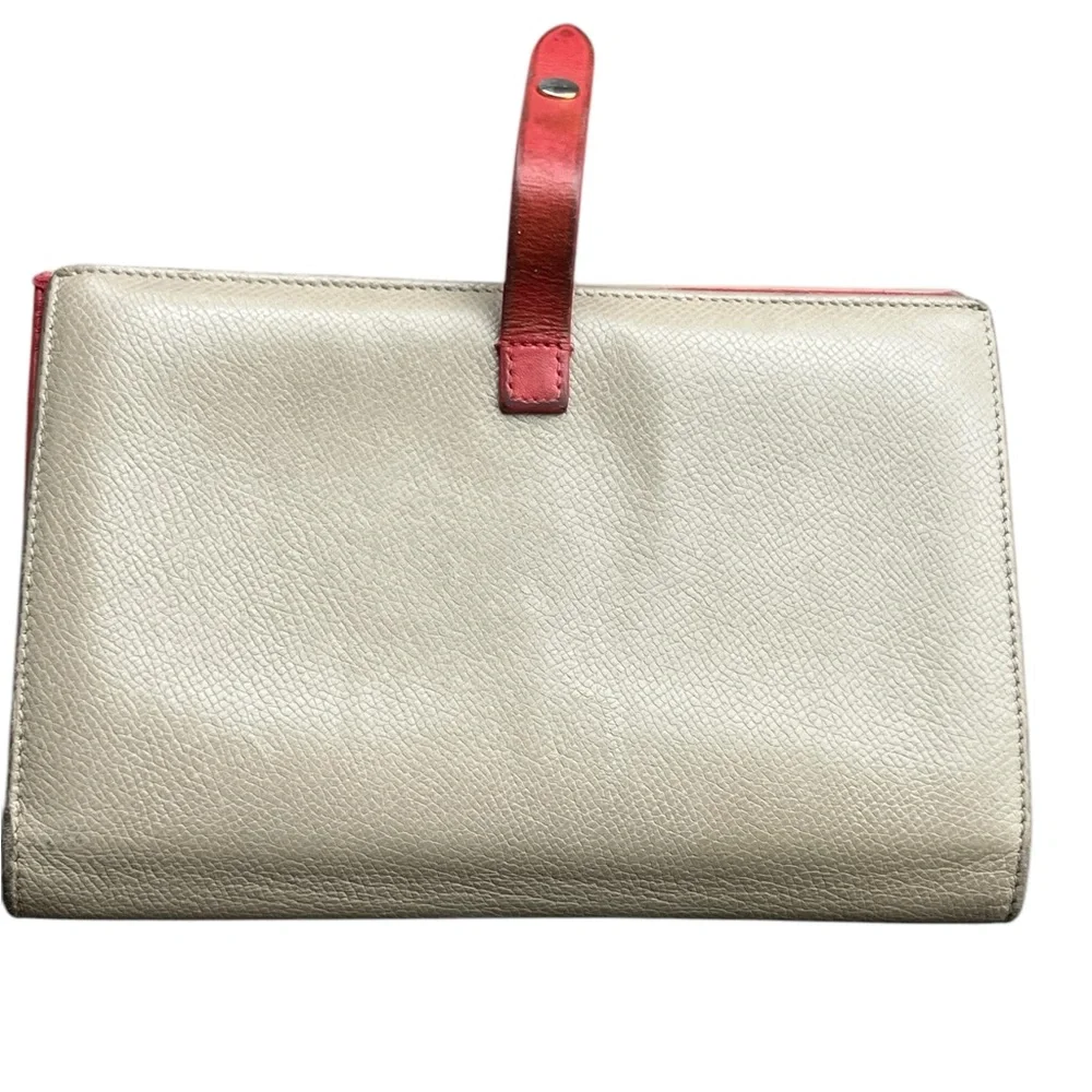Celine Large Wallet Cream and Bright Orange/Red - Picture 2 of 7